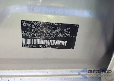 2010 Toyota Rav4 from USA, damaged, VIN 2T3JF4DV1AW07698